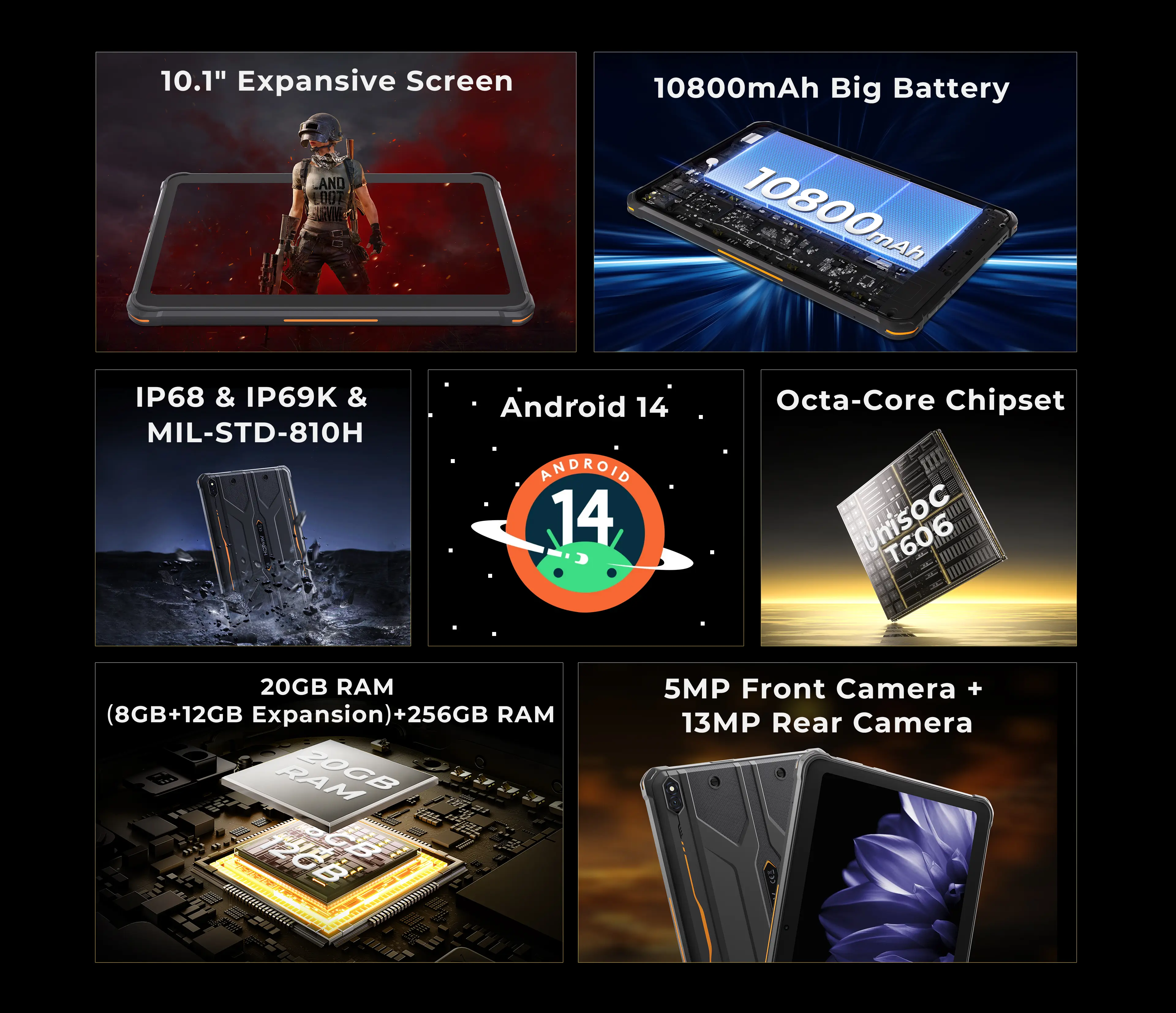 HOTWAV R10 Pro Rugged Tablet - Image 4