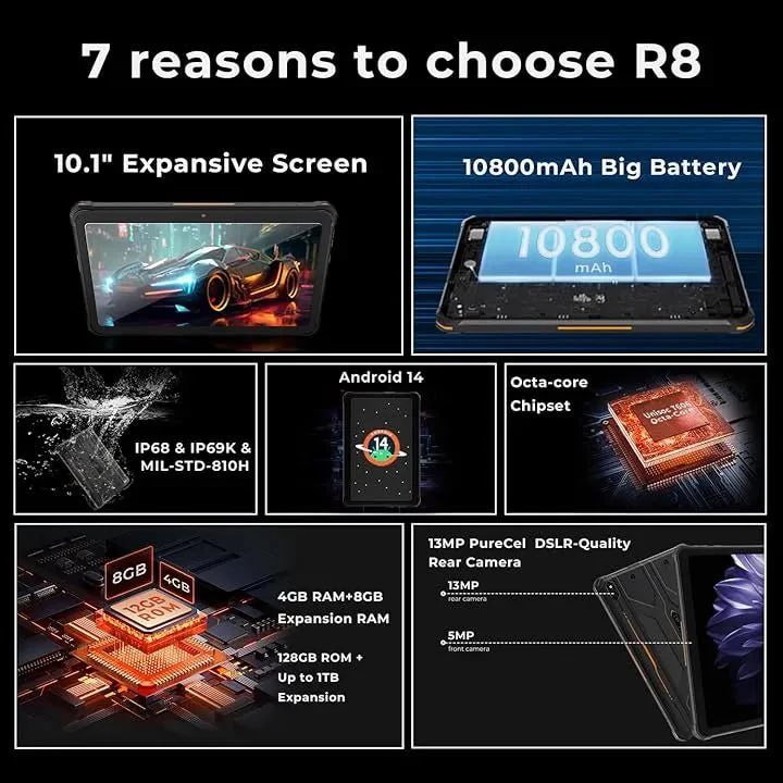 HOTWAV R8 Rugged Tablet - Image 6